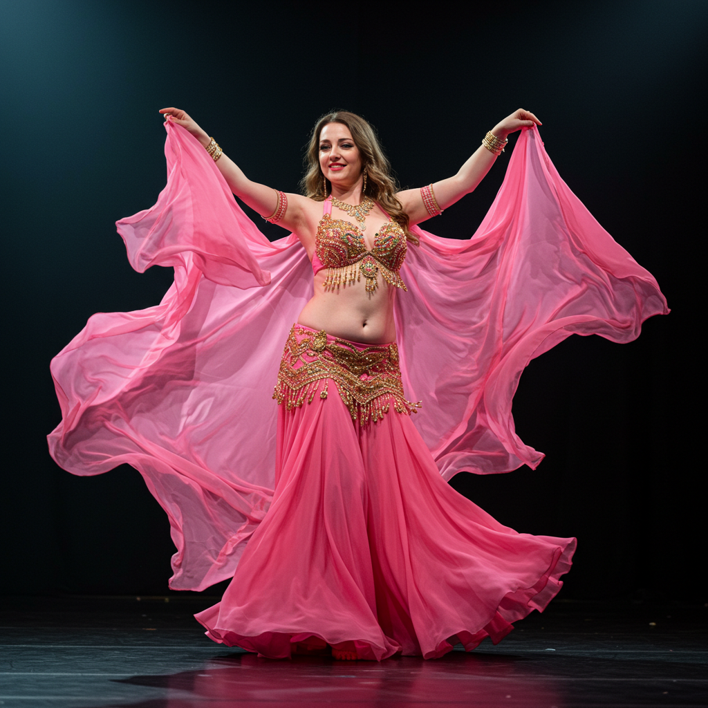 ベリーダンス衣装の女性