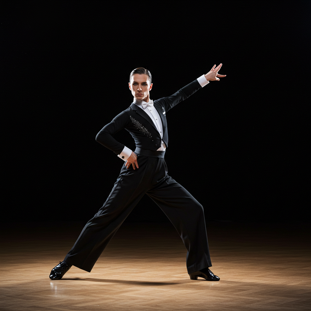 社交ダンス衣装を着た男性